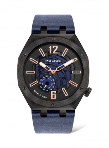 Men's Leather Analog Wrist Watch P 16010JSU-03