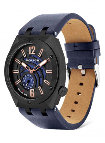 Men's Leather Analog Wrist Watch P 16010JSU-03
