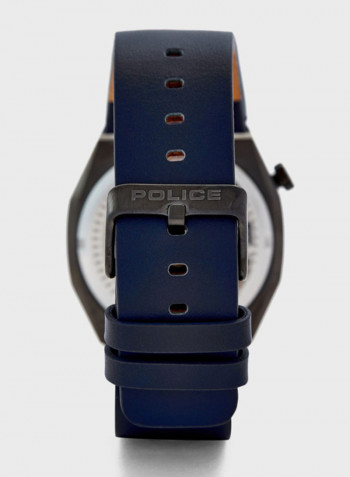 Men's Leather Analog Wrist Watch P 16010JSU-03