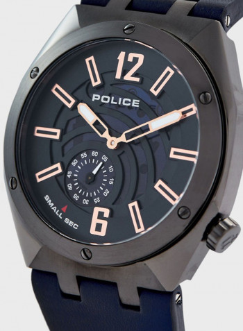 Men's Leather Analog Wrist Watch P 16010JSU-03