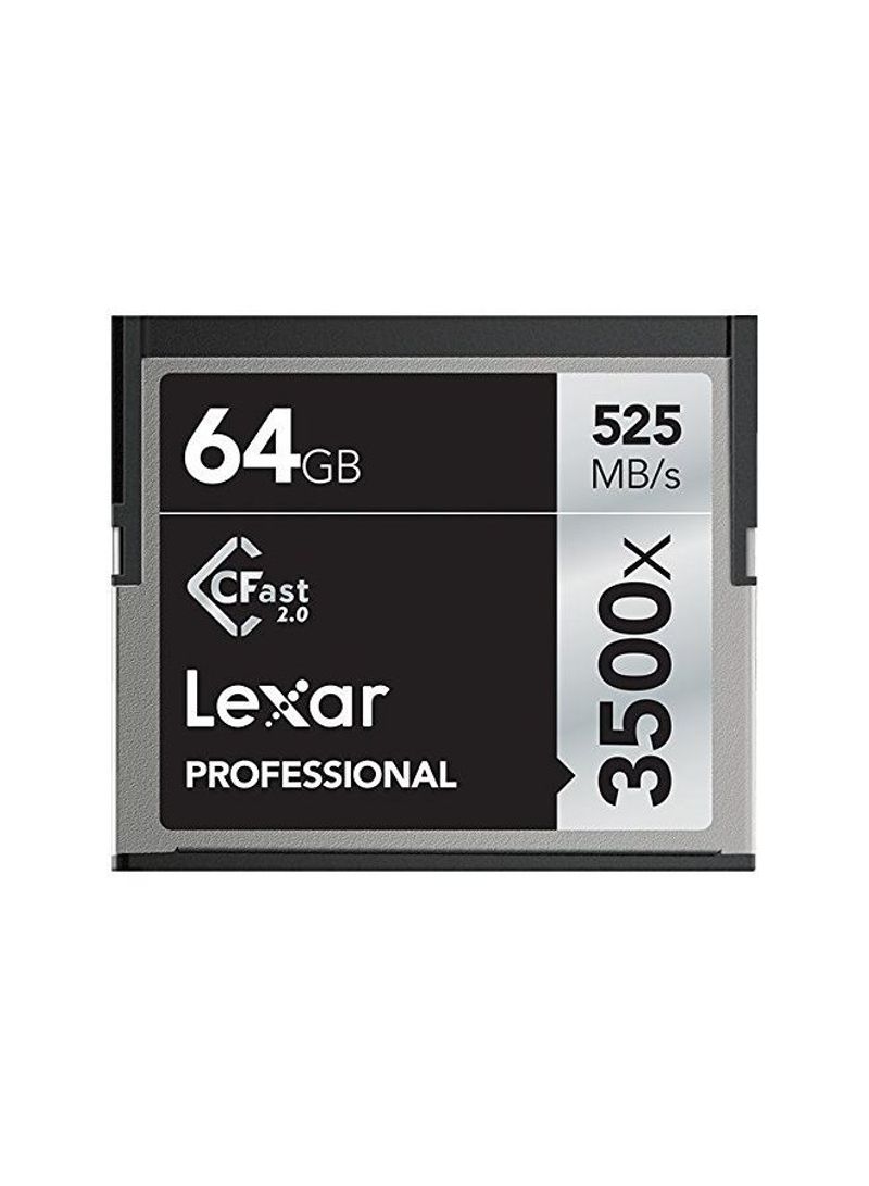 3500x Professional CFast Card 64GB Grey/Black