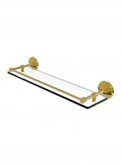 Brass Glass Shelf Gold/Clear 22x5inch