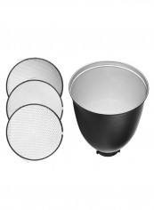S-Type Mount Reflector Diffuser 11inch Black/Silver