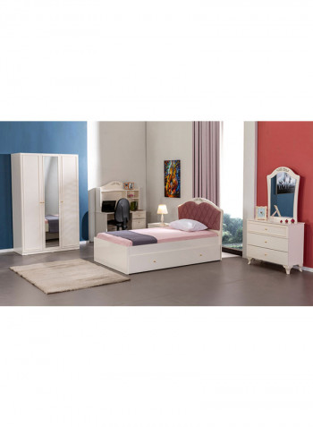 Isabella Twin Bed White/Pink 208x120x143centimeter