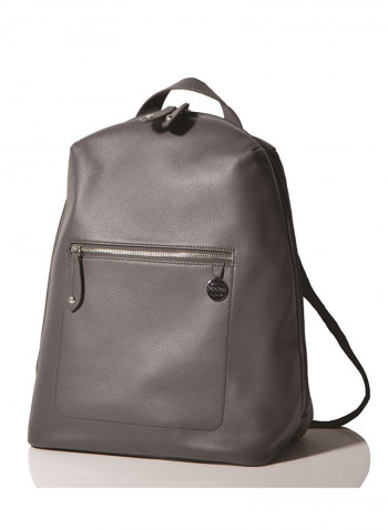 Hartland Leather Baby Daiper Backpack - Pewter