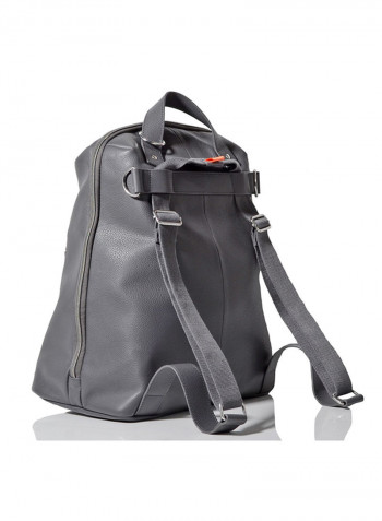 Hartland Leather Baby Daiper Backpack - Pewter