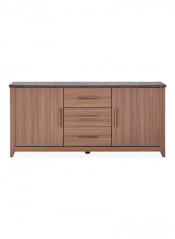 Kayna 3-Drawer Sideboard Brown