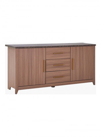 Kayna 3-Drawer Sideboard Brown