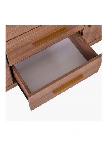 Kayna 3-Drawer Sideboard Brown