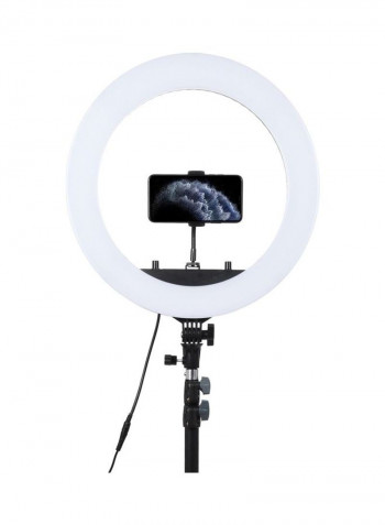 Dimmable Anchor Photography LED Ring Light Black/White