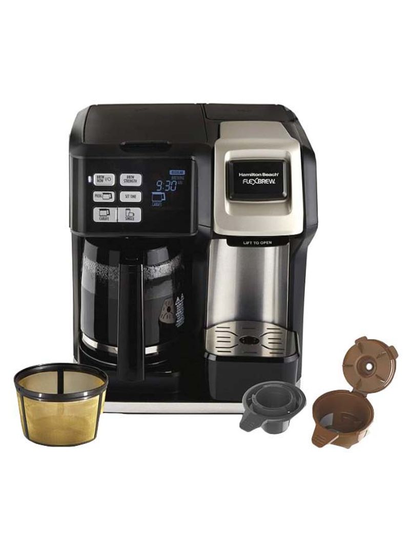 Single Serve And Full Pot Beach Flexbrew Coffee Maker With Accesoories 15998582 Silver/Black