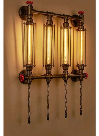 Water Pipe Wall Light Yellow 62x13x85centimeter