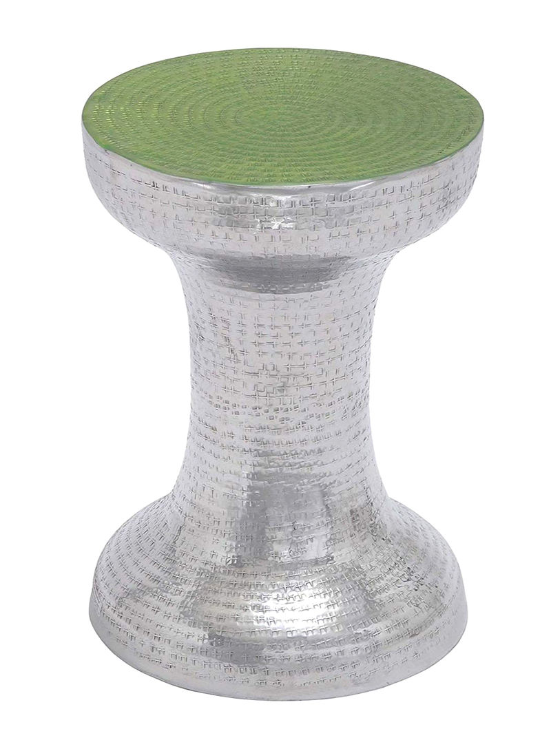 Modern Reflections Accent Table Silver/Green