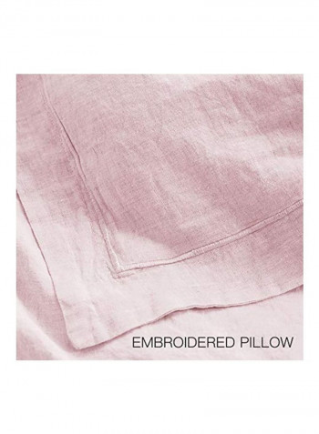 3-Piece Duvet Cover Set Pink Twin