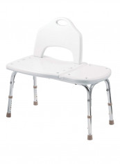 Adjustable Bath Safety Shower Bench Glacier/Silver 33.25 x 19.25inch