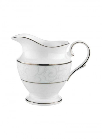 Venetian Lace Creamer White/Gold 4.125inch