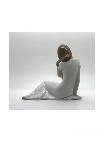 Mother With Nao Porcelain Figurine White/Beige/Brown 6.25x7inch