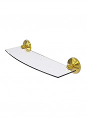 Prestige Monte Carlo Collection Glass Shelf Clear/Gold 18inch