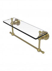Brass Towel Bar With Glass Shelf Gold/Clear 16inch