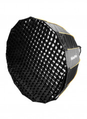 Quick Set-Up Folding Deep Parabolic Umbrella Soft Box Black