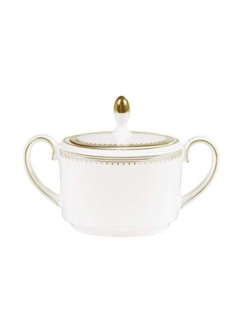 Vera Wang Sugar Bowl White/Gold 4inch