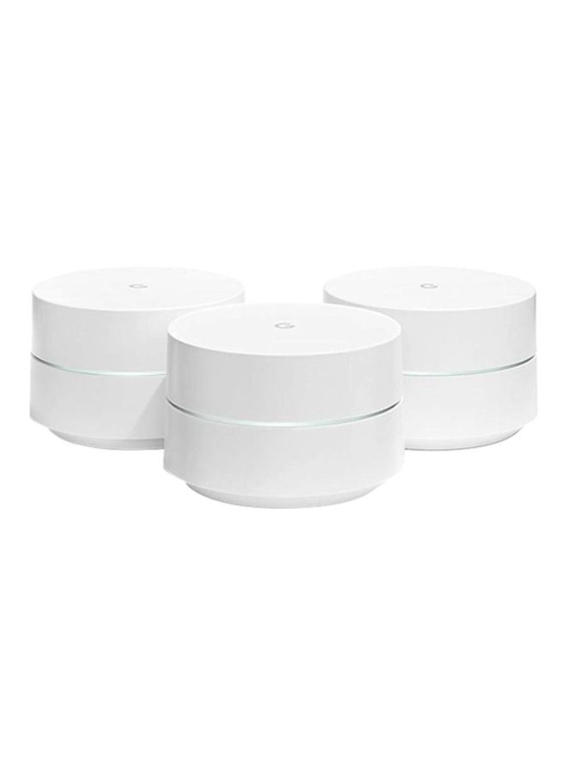 3-Piece Wi-Fi Router System 4.2x2.7x4.2inch White
