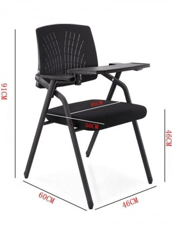 Full Cushion Chair with Armrest Black