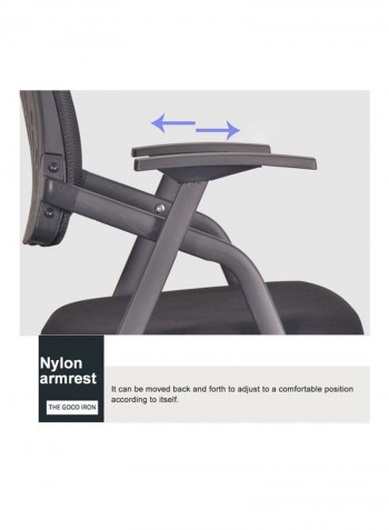 Full Cushion Chair with Armrest Black