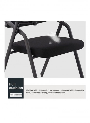 Full Cushion Chair with Armrest Black
