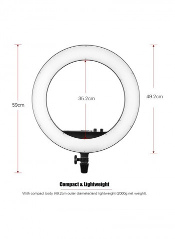 LED Ring Light 59x49.2x4centimeter Black