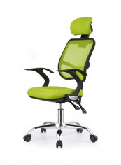 Breathable Office Chair with Bird Shaped Handrail Green/Black