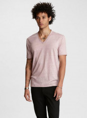 Slim Fit Linen T-Shirt Antique Rose reviews Slim Fit Linen T-Shirt Antique Rose