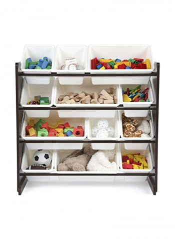 12-Bins Storage Organizer Multicolour 34 x 15.5 x 31inch