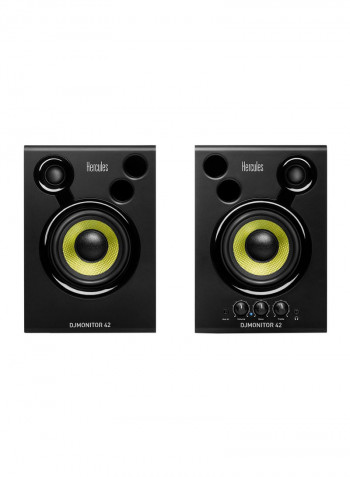 Djmonitor 42 4 Inch Active Multimedia Speakers (Pair) 4780886 Black