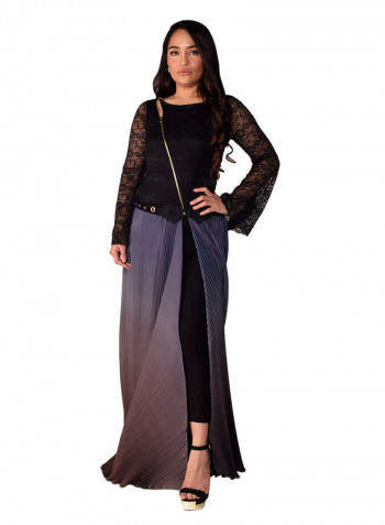 Arabian Day Dress Black/Lavender