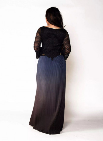 Arabian Day Dress Black/Lavender