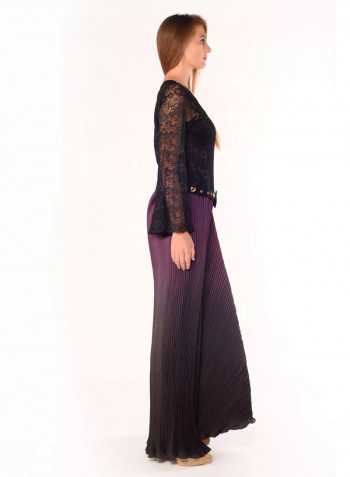 Classic Arabian Dress Black/Mauve