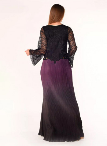 Classic Arabian Dress Black/Mauve