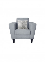 One Seater Cathy Sofa With Scatter Cushion Grey/White
