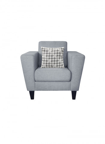 One Seater Cathy Sofa With Scatter Cushion Grey/White
