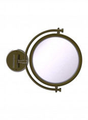 Wall Mounted 2x Magnification Mirror Brown/Clear 8inch