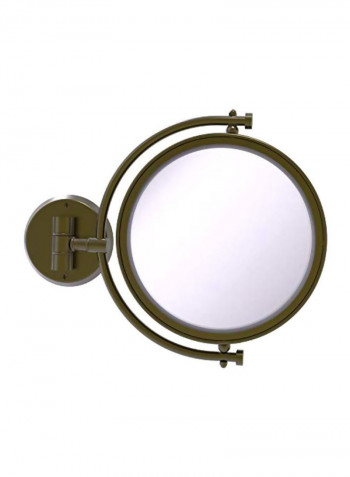 Wall Mounted 2x Magnification Mirror Brown/Clear 8inch