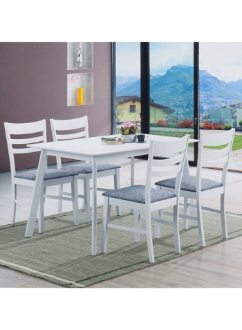 Pheonix 4-Seater Dining Set Grey