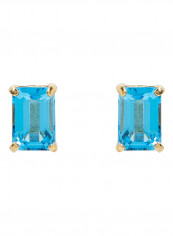18 Karat Gold Blue Topaz Rectangular Earrings reviews 18 Karat Gold Blue Topaz Rectangular Earrings