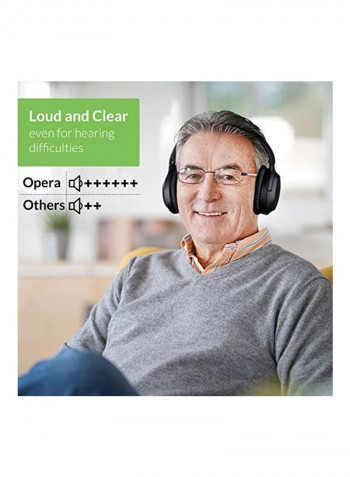 Wireless Bluetooth Over-Ear Headphones With Transmitter Charging Dock Black