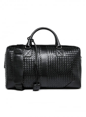 Woven Imperial Duffel Bag Black