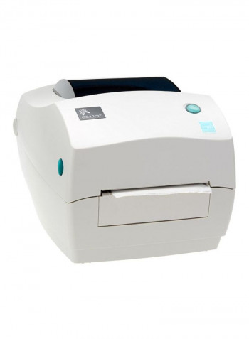Monochrome Desktop Direct Thermal Transfer Printer 23.9 x 20.1 x 17.3cm White/Blue