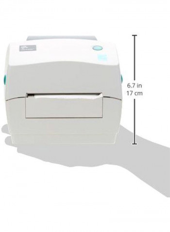 Monochrome Desktop Direct Thermal Transfer Printer 23.9 x 20.1 x 17.3cm White/Blue