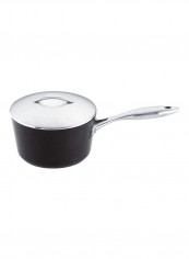 Non Stick Covered Saucepan Black/Silver 15x6.5x4.5inch