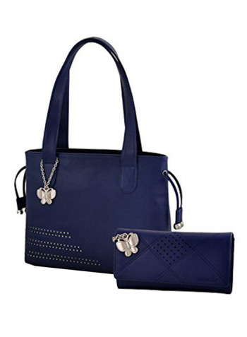 Polyester Blend Shoulder Bag Blue